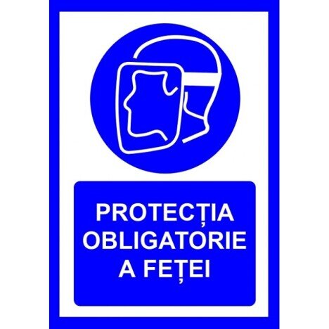 placuta pentru protectia obligatorie a fetei